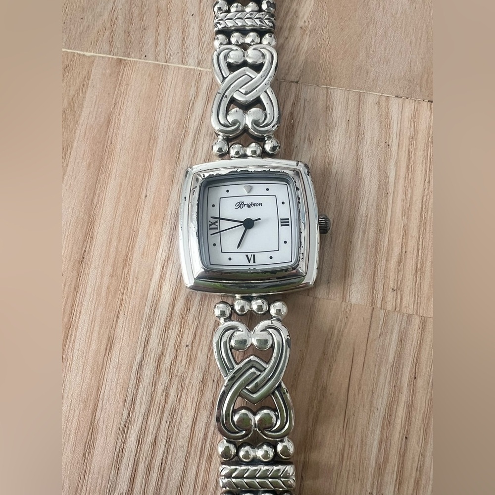 Brighton ladies Santa Rosa silver tone watch bracelet NEW BATTERY